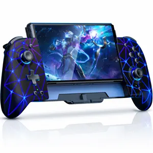 Switch Controllers, Hall Effect Switch Pro Controller for Nintendo Switch/Switch OLED, One-Piece Switch Joypad with 9 Lights Color for Those Who Prefer Handheld Mode