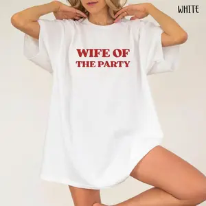 Wife Of The Party TShirt, Bride to be gift, Engagement Party gift, Bachelorette Party tee, Funny Bride Tee, Bride Tribe Shirt,Tee Casual Womenswear