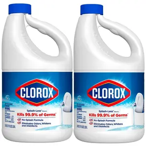 77 fl. oz. Splash-Less Regular Concentrated Disinfecting Liquid Bleach Cleaner (2-Pack)