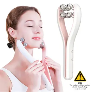 EMS 3D Facial Rollers, Lymphatic Drainage Tool for Face, Arm, Leg, Neck Massage, Contour Face Lift, Double Chin Reduction, Toning Tool, Skin Care Tool