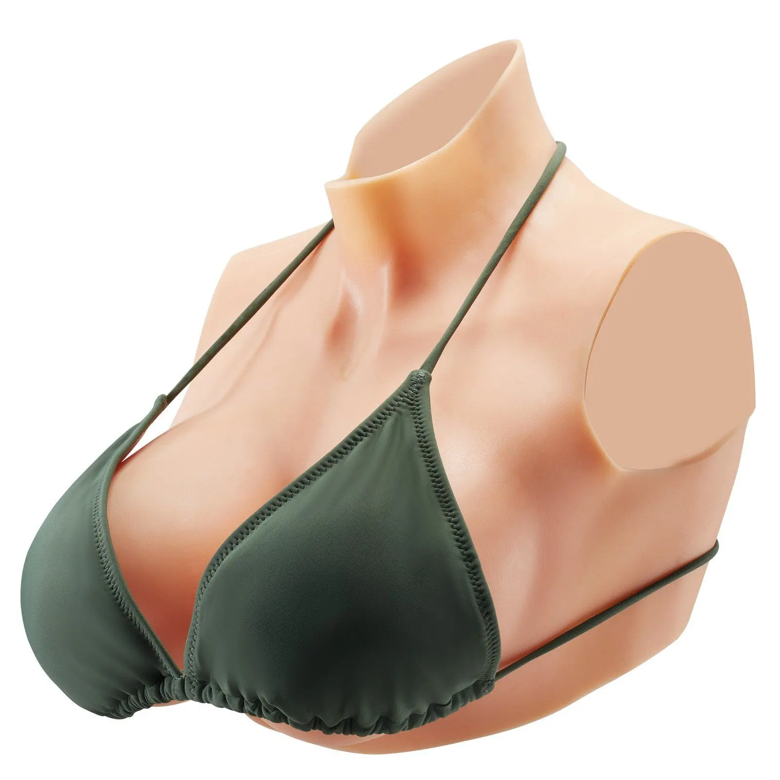 Spring New Arrivals Silicone E-Cup High Neckline Fake Breastplate Bra for Cosplay, Drag Queen