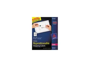 Avery 55164 Re-hesive Laser Labels, 3 1/3 x 4, White, 600/Pack