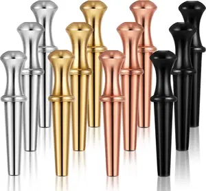 12 Pieces Metal Cribbage Pegs Cribbage Board Pegs Fit 1/8 Holes with a Tapered Design with 4 Colours