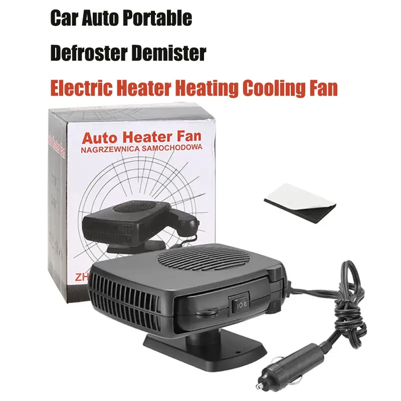 Portable 12V Car Heater – Electric Defrosting Fan for Windshield Demister, Dual Heating/Cooling Mode, Compact Auto Accessory for Winter & Summer