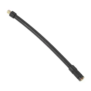 Tire Inflator Air Pump Hose Adapter Extension Locking Tire Chuck Tube Connection for Standard America Valve without Air Release Valve for Car Mountain Bike Motorcycle
