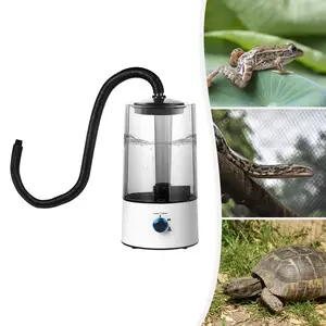 CNCEST Reptile Pet Humidifier Fogger 4L 1.06 Gal Water Tank for Tortoise Chameleon Snake Amphibians White Classic Design Anti-Dry Burn Protection