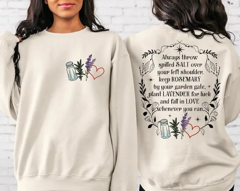 Practical Magic Sweatshirt, Salt Rosemary Lavender, Witchy T-Shirt - Sweatshirt - Hoodie