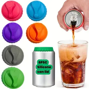 Reusable Silicone Soda Can Lids, BPA-Free Multi-Color Drink Caps, Fits Standard Cans, Ideal for Soft Drinks & Juices