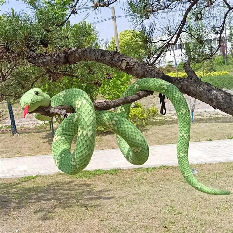 High Quality Soft Plush Snake Stuffed Toy - 1pc 100% New Giant Simulation Golden Python, 110cm/200cm/300cm Long Length, PP Cotton Fill, Kids Gift & Home Decoration