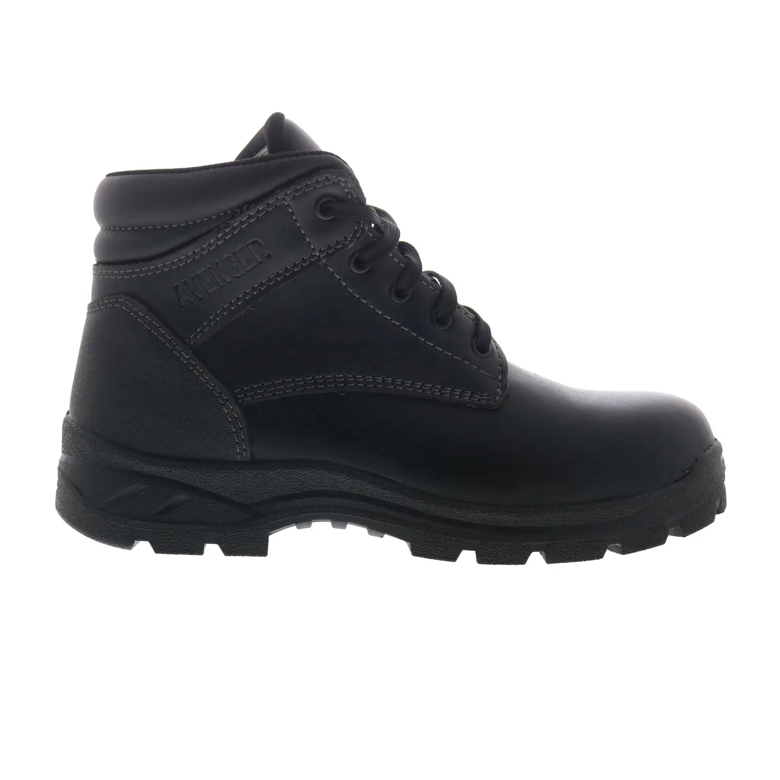 Avenger Builder Econ Mid- Steel Toe EH SR Mens Black Wide Work Boots