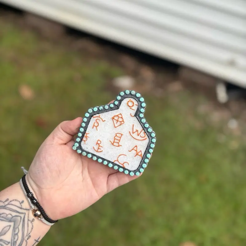 Branded Cow Tag Freshie