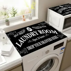 Laundry Room Washing Machine Dust Pad, Absorbent Countertop Mat, Fast Dry Fridge Pad, Microwave Dustproof Cover, Modern Washer and Dryer Lid, Household Dust Cover