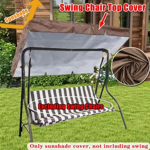 Outdoor Swing Canopy Sunshade, Oxford Fabric, Twin or Trio Garden Chair Cover, Universal Swing Shade Cloth, Patio Replacement