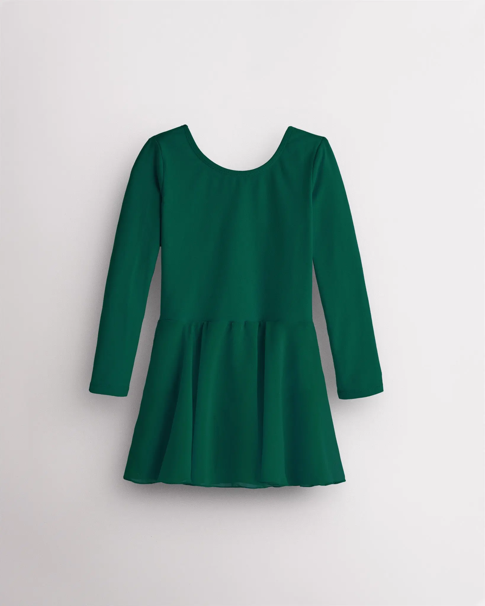 Girls Long Sleeve Ballet Leotard with Sheer Skirt