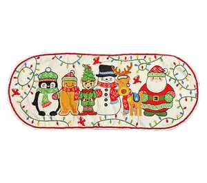 Temp-tations Holiday 13"x35" Table Runner with Beaded Embellishments