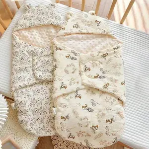 Super Soft Comfortable Cotton Sleep Bag for Newborns, Temperature-Regulating Baby Blanket, Anti-Kick Butterfly Wrap for Fall & Winter, Sleep Sack Cooling