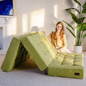Deals for You 6 inch Tri-Fold Mattress,Corduroy Folding Mattress Made of a Whole Foam,Memory Foam Mattress Topper Perfect for Sleeping,Camping floor mat | futon mattress  | deals for you