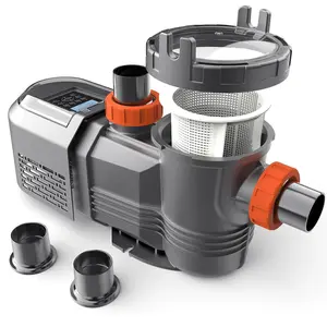 11539GPH Variable Speed Pool Pump with 3.0HP DC Motor for Above and In Ground Pool, Programmable Timer Pool Pump Inground with Removable Rain Cover, 220V, Large Filter Basket