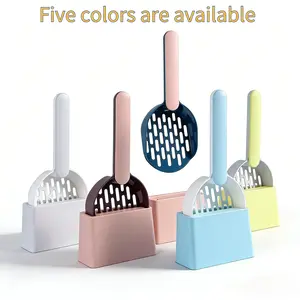 Self-Cleaning Plastic Cat Litter Scoop with Base, Universal Pet Cleaning Tool, Ideal for Cats, Easy-To-Use Kitty Toilet Cleaner, Litter Tray, Litter Box Tray