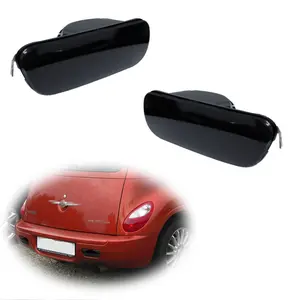 2pcs For 2006 2007 2008 2009 2010 Chrysler PT Cruiser Rear Backup Reverse Light Reflectors Smoked,Replace OEM CH2882102