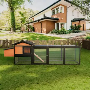 Wooden Chicken Coop, Large Outdoor Hen House with Nesting Box Poultry Cage, Rabbit Hutch Bunny Cage , Waterproof for Outdoor Backyard