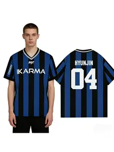 Kpop Stay Karma Album Fan T-Shirt – Felix, Bangchan, Hyunjin Graphic Tee, Men’s Streetwear Short Sleeve