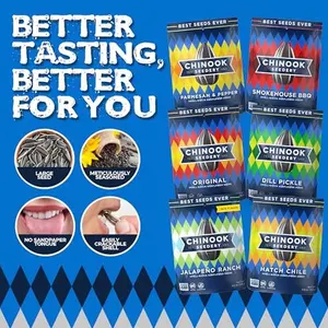 Chinook Seedery Flavored Sunflower Seeds Variety Pack of 6, 4oz – Sunflower Seeds to Eat – Keto, Low Sodium, Jumbo, Roasted, Baseball Snacks