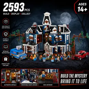 2593 Piece Clear Home Building Set, Adult & Kids Block Toy Gift, Boy Girl Birthday Present, Educational Construction Blocks