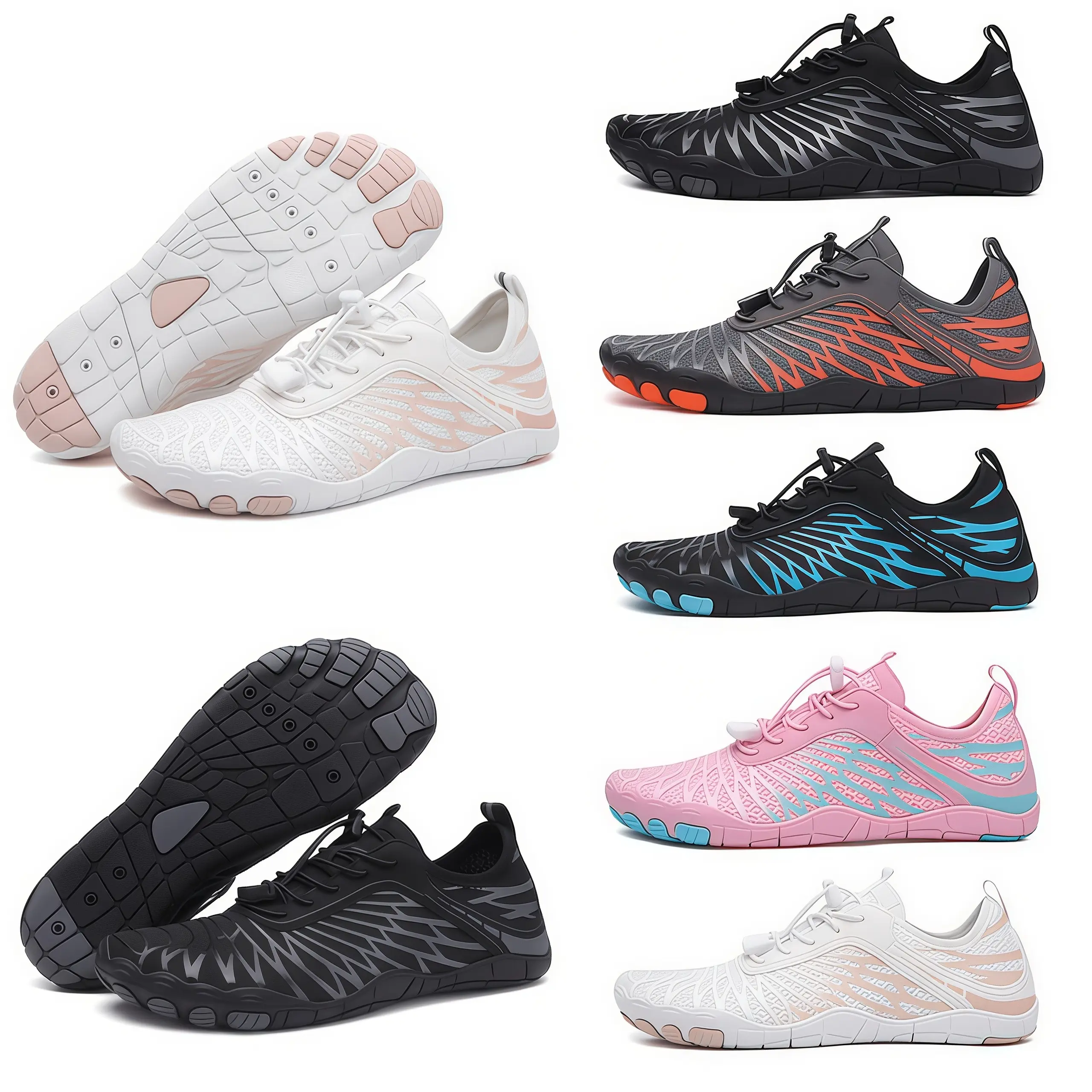 Outdoor Barefoot Shoes for Women Trail Running Breathable & Wide Toe Barefoot Footwear Sneakers, Women Shoes, White Shoes
