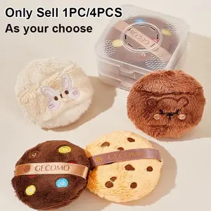 1/4 of a long-haired powder puff: Dip the powder puff in the powder and gently press it onto the face. Use the edges of the powder puff to apply powder to detailed areas such as the nose and eye corners, Powder Play Sponge