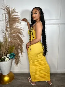 “Soo Ruched” maxi (yellow)