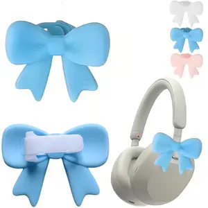 Silicone Bow Earphone Accessories, Sweet Cool Personalized Butterfly Knot Earphone Attachments, Suitable for Gamers, Streaming, Work, Travel