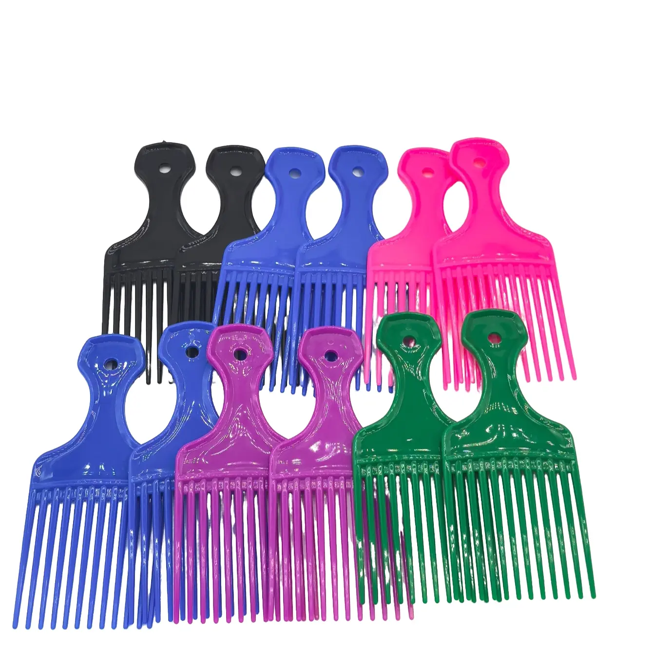 12-Pack Styling Teasing Comb Set, Large Back Head Airplane Insert Combs, Wide Tooth Comb, Comb Type, Suitable for African Hair Styles, Unisex Afro Hairstyle Brushes, Hair Styling Tools, Hair Care Comb