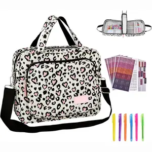 Bible Cover Case for Women – Stylish & Durable Zippered Bible Bag with Handle & Pocket, Fits Standard & Large Bibles, Perfect for Church, Travel, Study & Gifts, Leopard Print