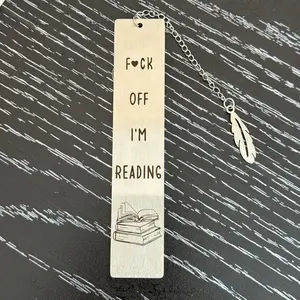Letter Stainless Steel Bookmark Funny Gift for Book Lovers, Book Accessory for Home, Office and School