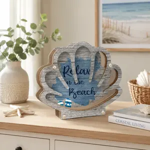 Shell Storage Display Box - New Home Decor Ornament for Summer Beach Desktop, Waterscape Accessory Movie Teddy Bear Plush Toy Set