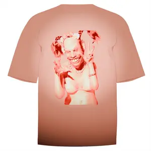 Aphex Twin Windowlicker Girl T-Shirt - White, Salmon - Comfort Colors 100% Cotton