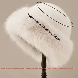 Women's Faux Fur Mongolian Hat - Thick Fleece Lining, Cozy Insulation, Cute Fluffy Fur Hat for Winter Warmth