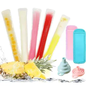 100 Disposable Ice Popsicle Mold Bags – For Healthy Snacks, Yogurt Sticks, Juice & Fruit Smoothies, Ice Candy Pops – Bulk Value Pack for Home Kitchens, Daycares, Parties, Summer Snacks, and Small Businesses