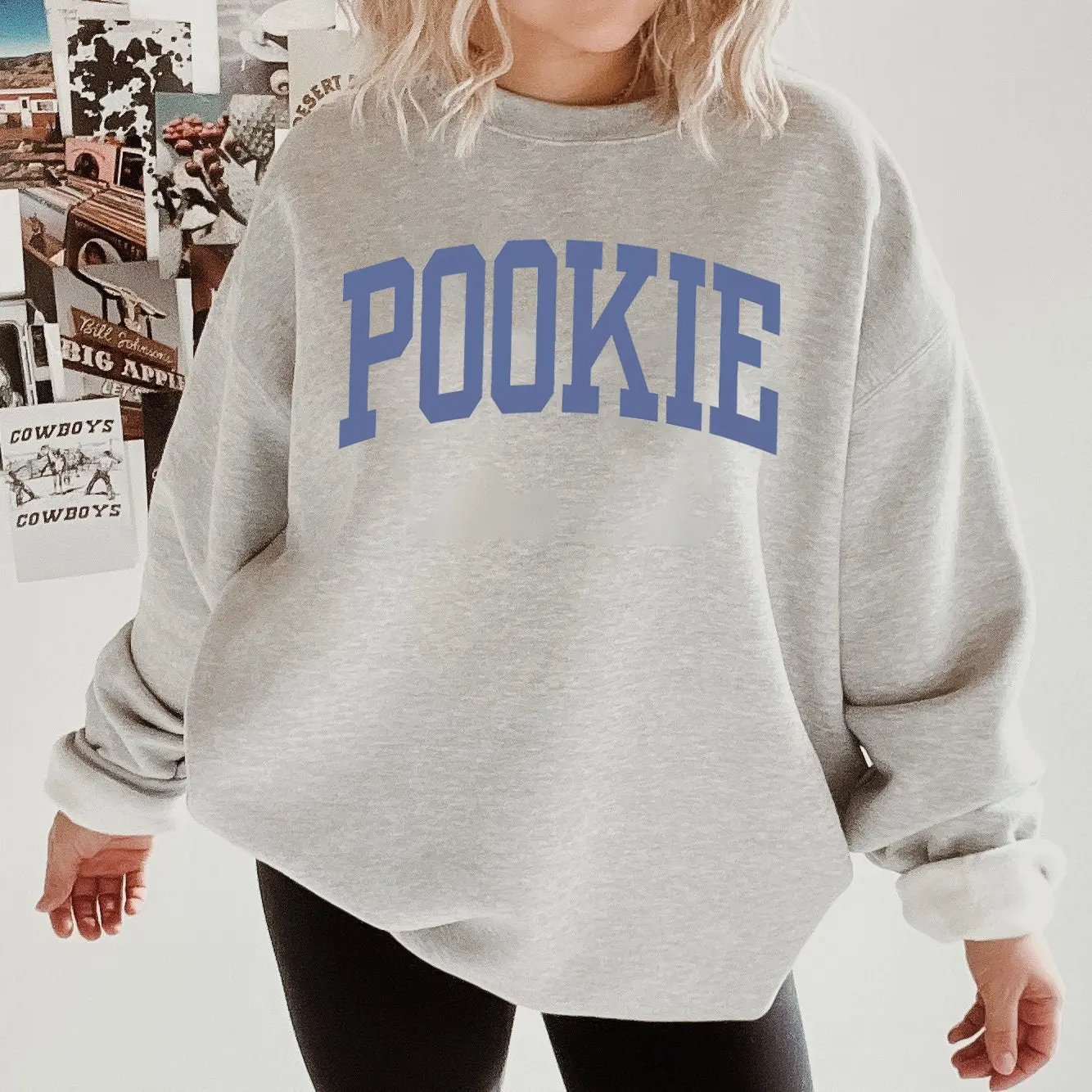 Pookie Crewneck Sweatshirt, Pookie Shirt, Cute Girlfriend Sweater, Girlfriend Gift, Couples Sweatshirt, Anniversary Gift Shirt