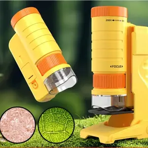 Portable Handheld Digital Microscope, 200x Magnification Microscope, Science Microscope for Students, Educational Toy for Kids, Birthday Gift
