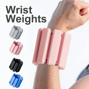 Adjustable Weighted Wrist Bands, Elastic Strap, Solid Iron Rod, Adjustable Weight, 1.9lb & 2.9lb, Yoga, Running, Strength Training