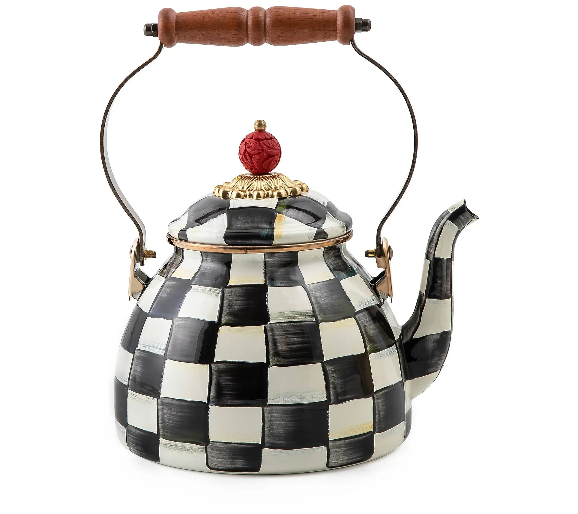 Mackenzie- Childs 2-Quart Enamel Tea Kettle Mackenzie- Childs 2-Quart Enamel Tea Kettle