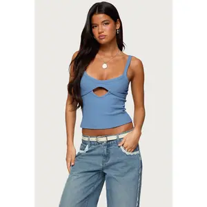 Karin Cut Out Ribbed Tank Top