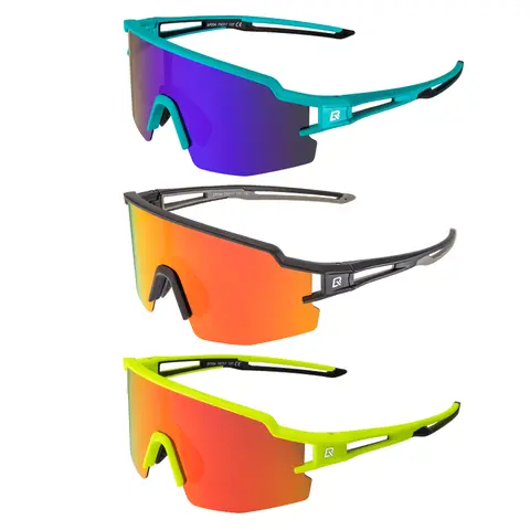 ROCKBROS Unisex TR90 Frame Ultra Light 22g Rimless Look Polarized PC Sports Eyewear, Adjustable UV400 Protection with Anti-Glare, Anti-Skid Nose Pad, Windproof Outdoor Sports Accessories for Cycling, Fishing