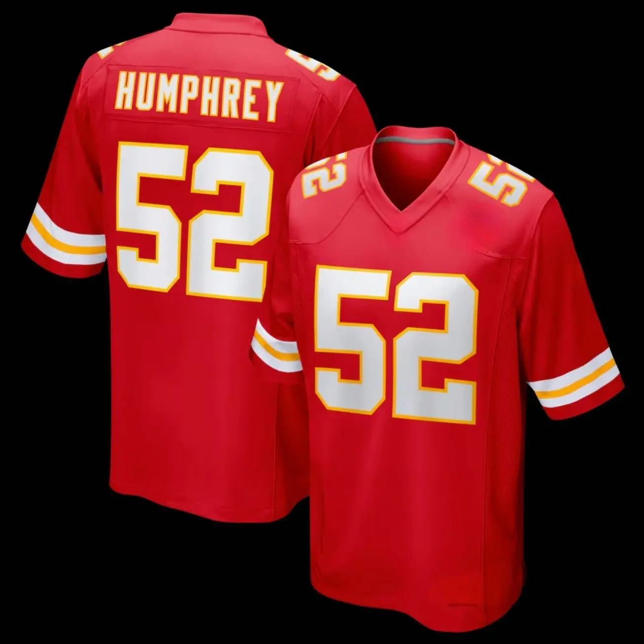 Unisex American Football Jersey Inspired Humphrey Kansas Team Premium Game Day Sports Style Bold Number Design Breathable Athletic Top for Fans Casual Wear Tailgate Outfits Game Jersey - Red