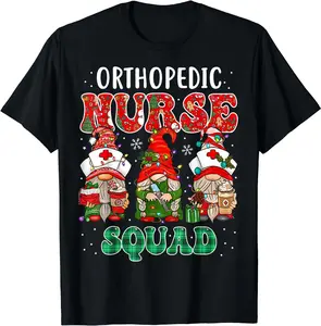 Orthopedic Nurse Squad Christmas Gnome Cute RN Ortho Nurse T-Shirt