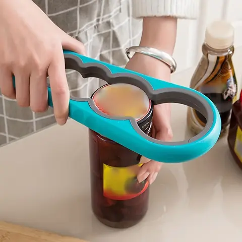 4 in 1 Can Opener, 1pc Multifunctional Can Opener, Plastic Can Openers, Easy Use Kitchen Gadget for Elderly, Can Openers for Seniors, Essential Kitchen Tool and Thanksgiving Gift, Utensils, Beverage Can Opener