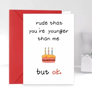 1pc, Funny Birthday Card For Your Best Friend, Boyfriend, Girlfriend, Brother, Sister, Cousin, Fiancé Or Fiancée Including Envelope