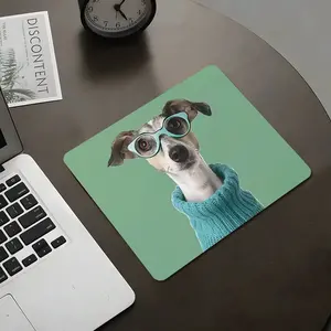Fashionable Dog Design Square Mouse Pad, Aesthetic Desktop Decorative Protective Pad, Rubber Anti-slip Lockedge Work Pad, Non Slip Mousepad for Laptop, Desktop Computer Games, Work, Family